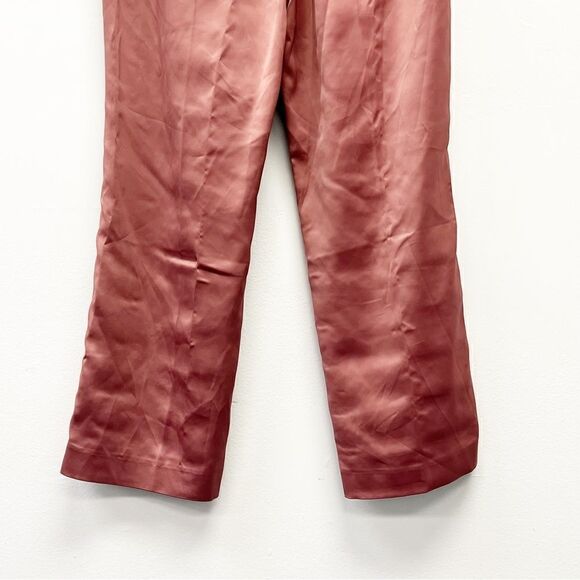 Tahari Arthur S. Levine Satin Straight-Leg Pants, Size 14P Beyond Rose NWOT - Picture 8 of 13